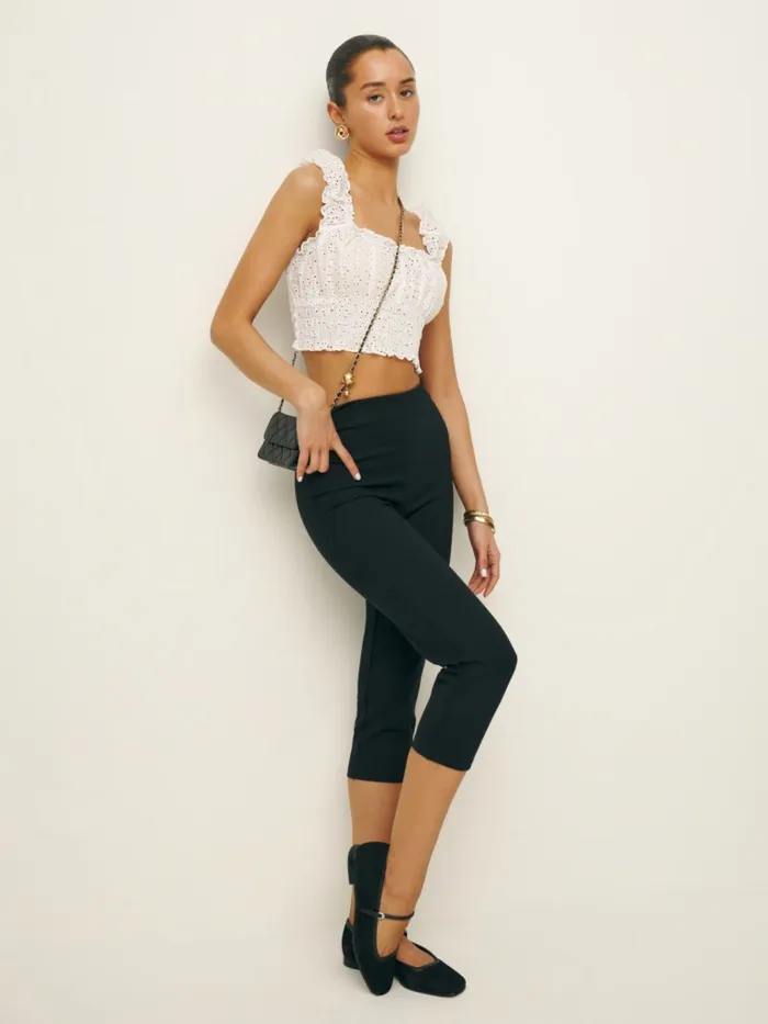 Reformation Tops Emberly Top White Eyelet 8211 Women