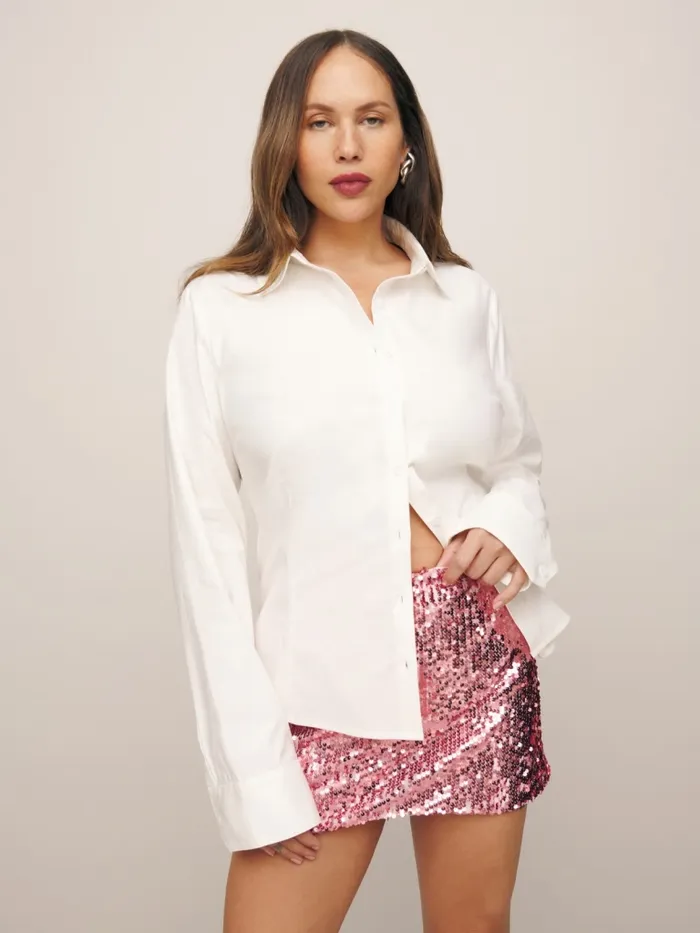 Reformation Tops Jodie Shirt Es White 8211 Women