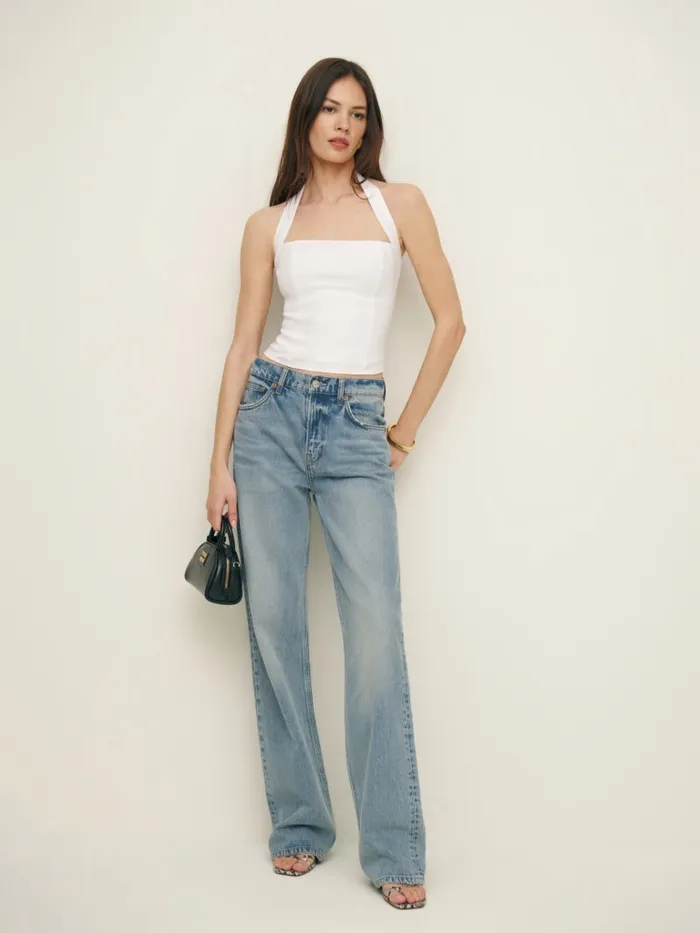 Reformation Tops Malika Linen Top White 8211 Women Reformation Tops Malika Linen Top White 8211 Women