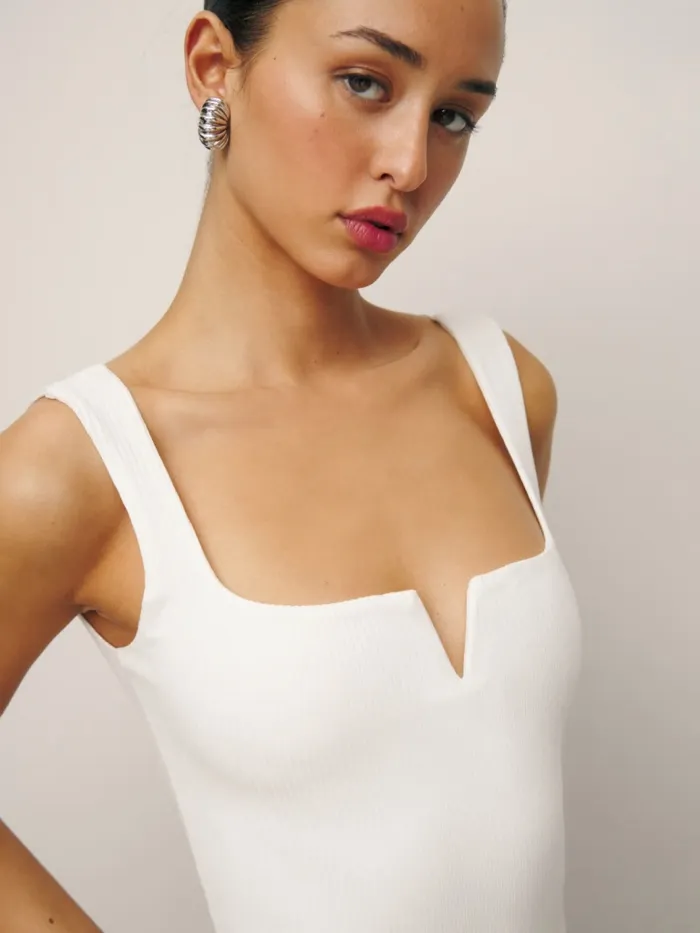 Reformation Tops Ossie Knit Tank White 8211 Women Reformation Tops Ossie Knit Tank White 8211 Women