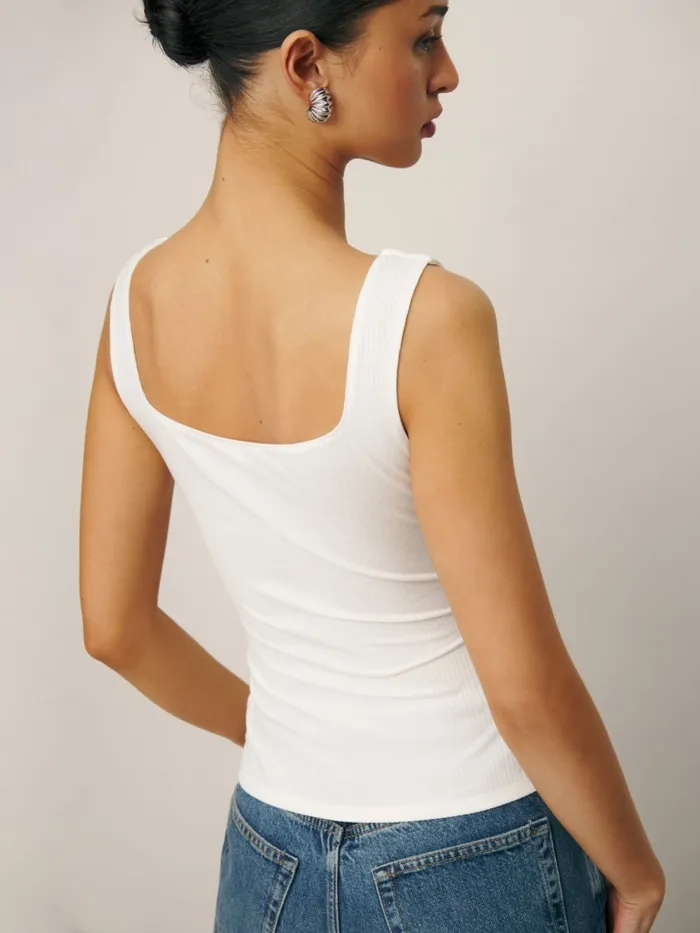 Reformation Tops Ossie Knit Tank White 8211 Women Reformation Tops Ossie Knit Tank White 8211 Women