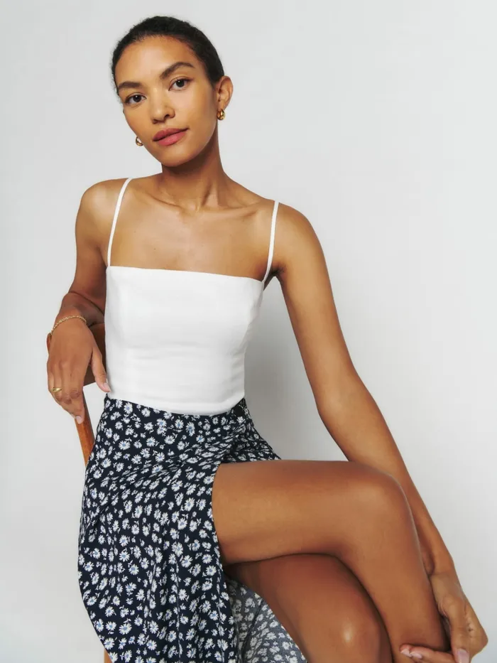 Reformation Tops Overland Linen Top White 8211 Women
