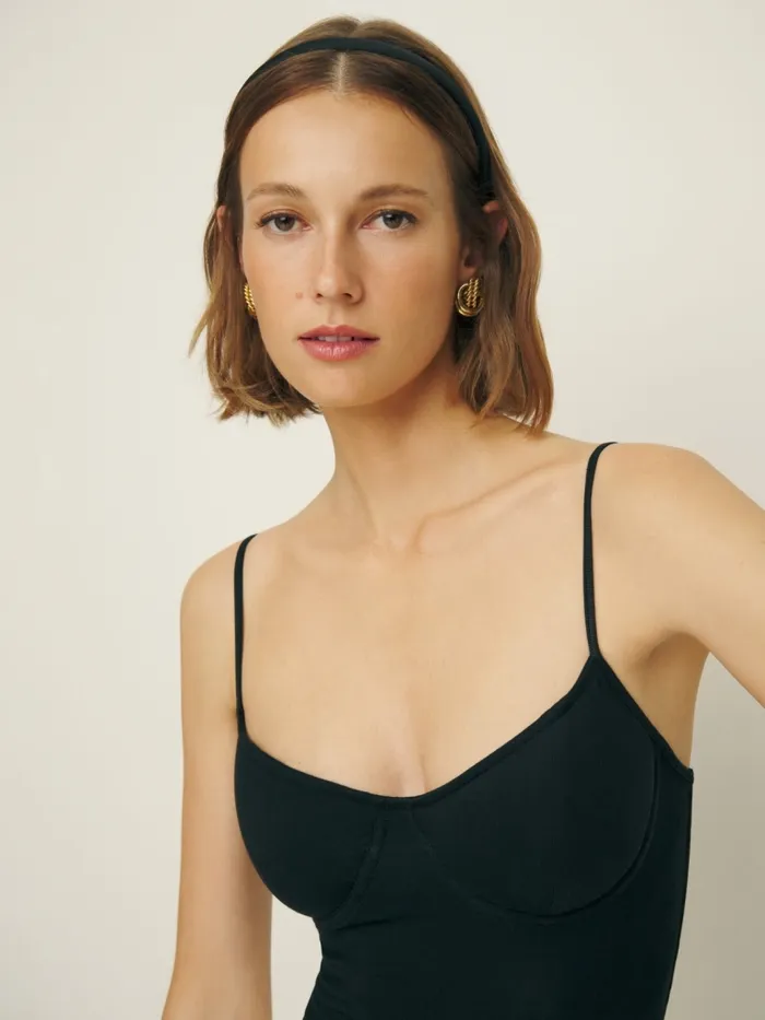 Reformation Tops Piper Knit Bodysuit Black 8211 Women Reformation Tops Piper Knit Bodysuit Black 8211 Women