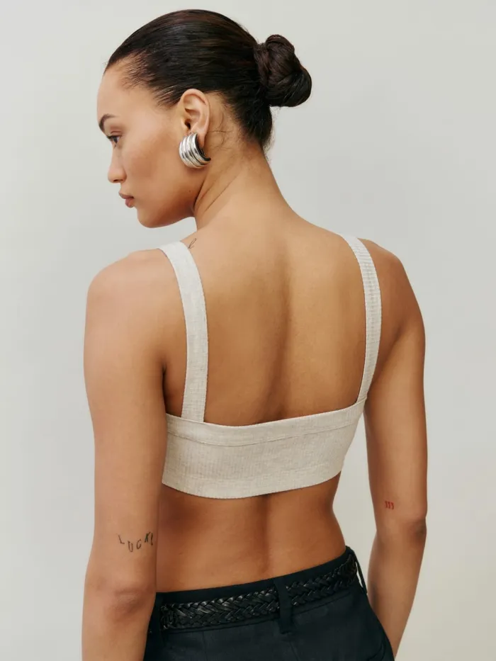 Reformation Tops Remi Knit Bralette Marble 8211 Women