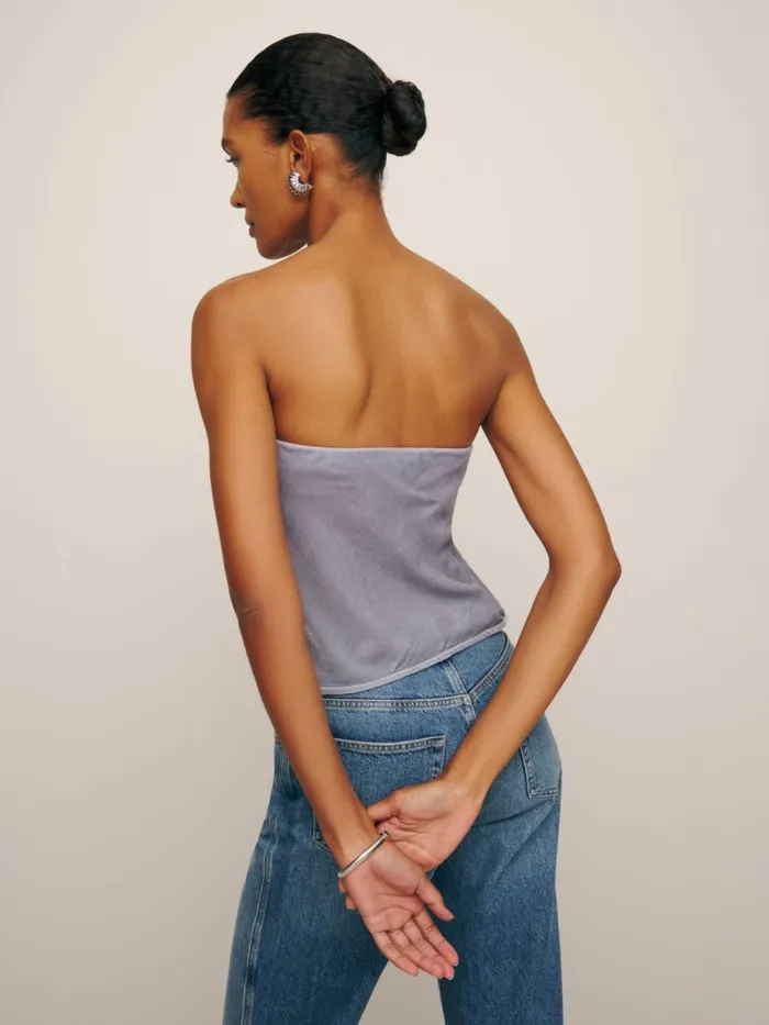 Reformation Tops Spritz Velvet Top Lavender Mist 8211 Women