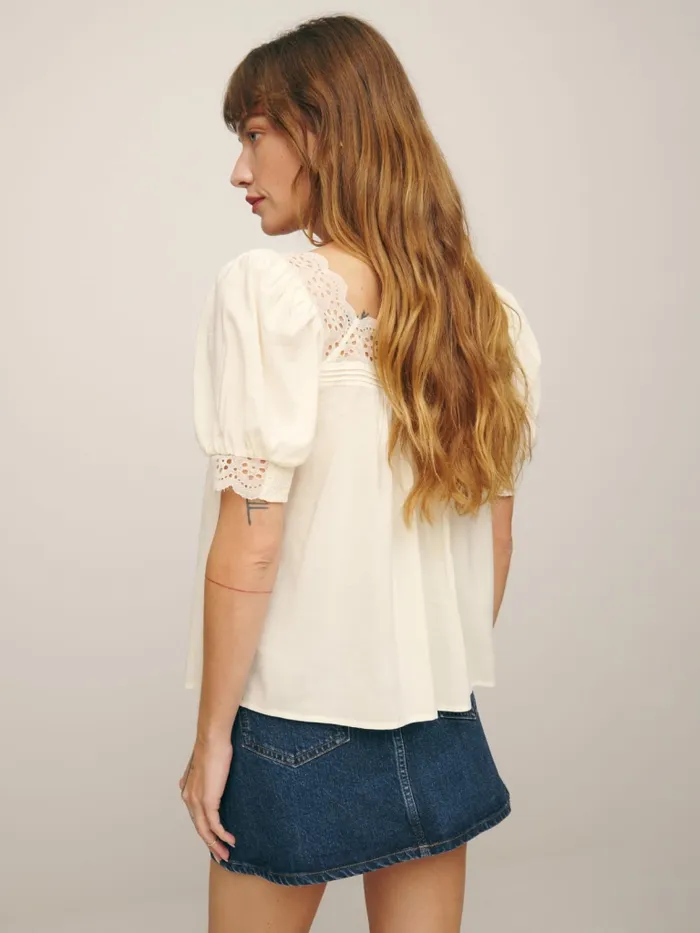 Reformation Tops Wanda Top Cream 8211 Women Reformation Tops Wanda Top Cream 8211 Women