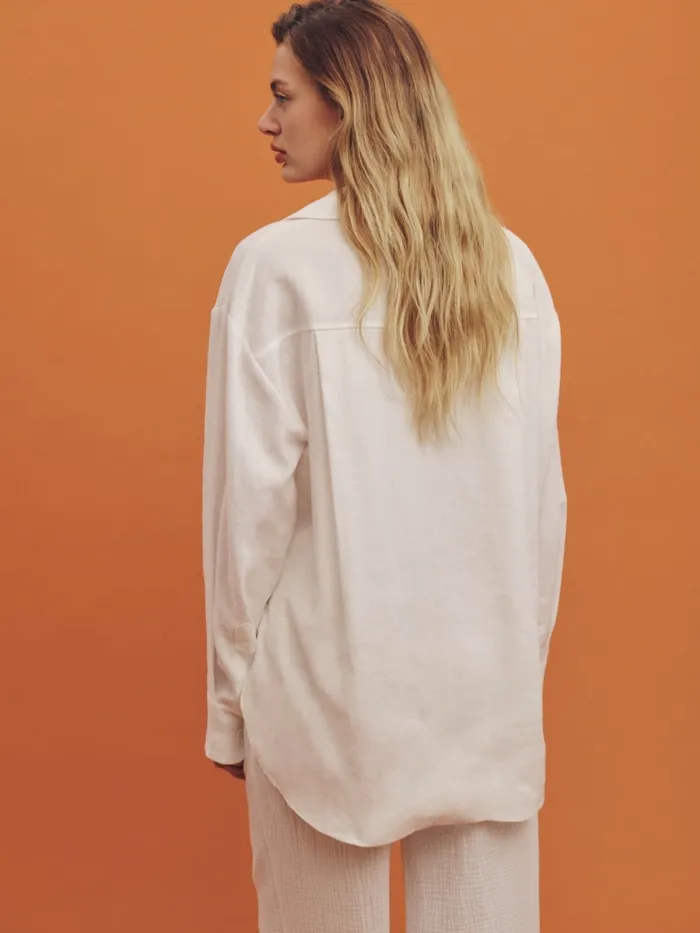 Reformation Tops Will Oversized Linen Shirt White 8211 Women Reformation Tops Will Oversized Linen Shirt White 8211 Women