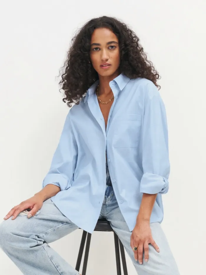Reformation Tops Will Oversized Shirt Horizon 8211 Women