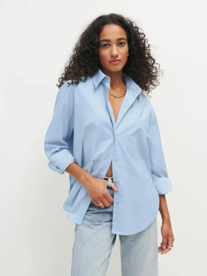 Reformation Tops Will Oversized Shirt Horizon 8211 Women