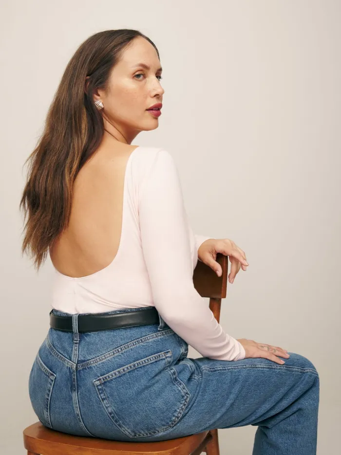 Reformation Tops Winnie Knit Bodysuit Es Crystal Pink 8211 Women