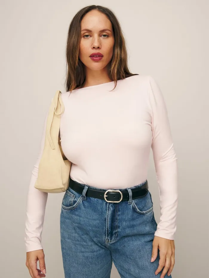 Reformation Tops Winnie Knit Bodysuit Es Crystal Pink 8211 Women