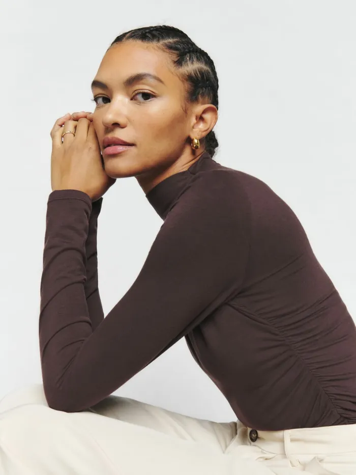 Reformation Tops Zylah Knit Top Mole 8211 Women