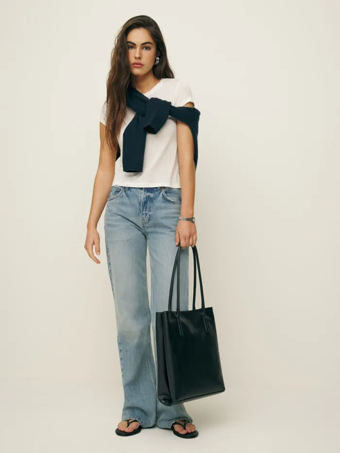 Reformation Totes Graziella Shopper Tote Black Leather 8211 Women Reformation Totes Graziella Shopper Tote Black Leather 8211 Women