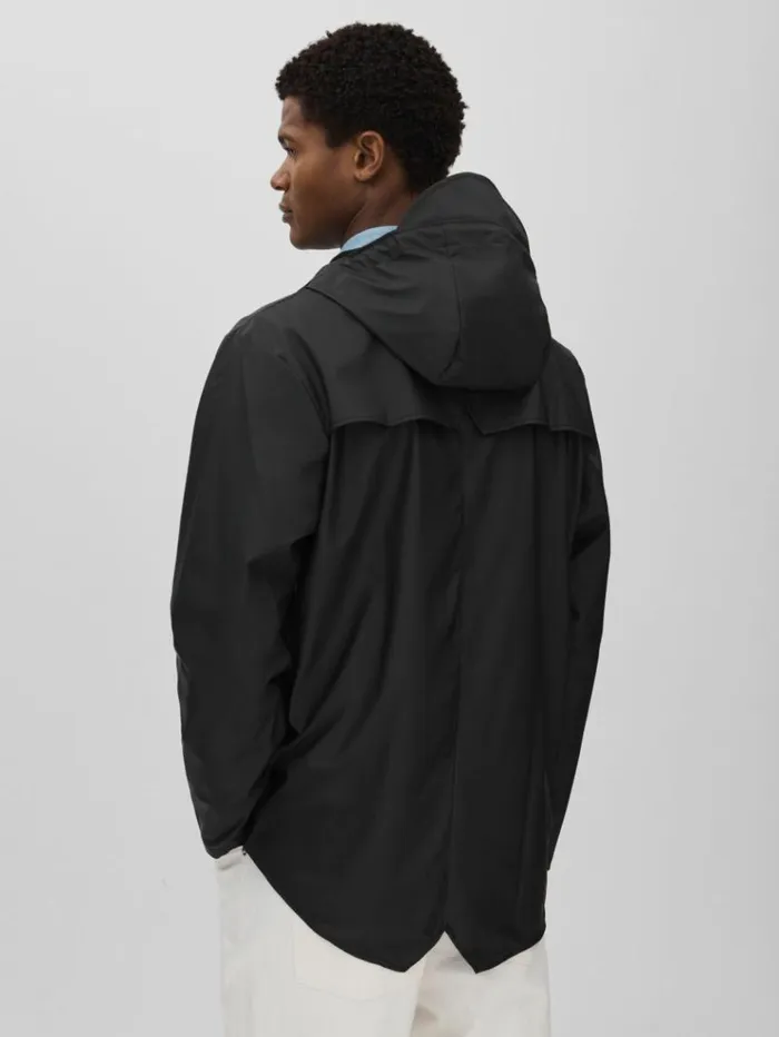REISS Coats and Jackets Men Rains Unisex Hooded Raincoat Black