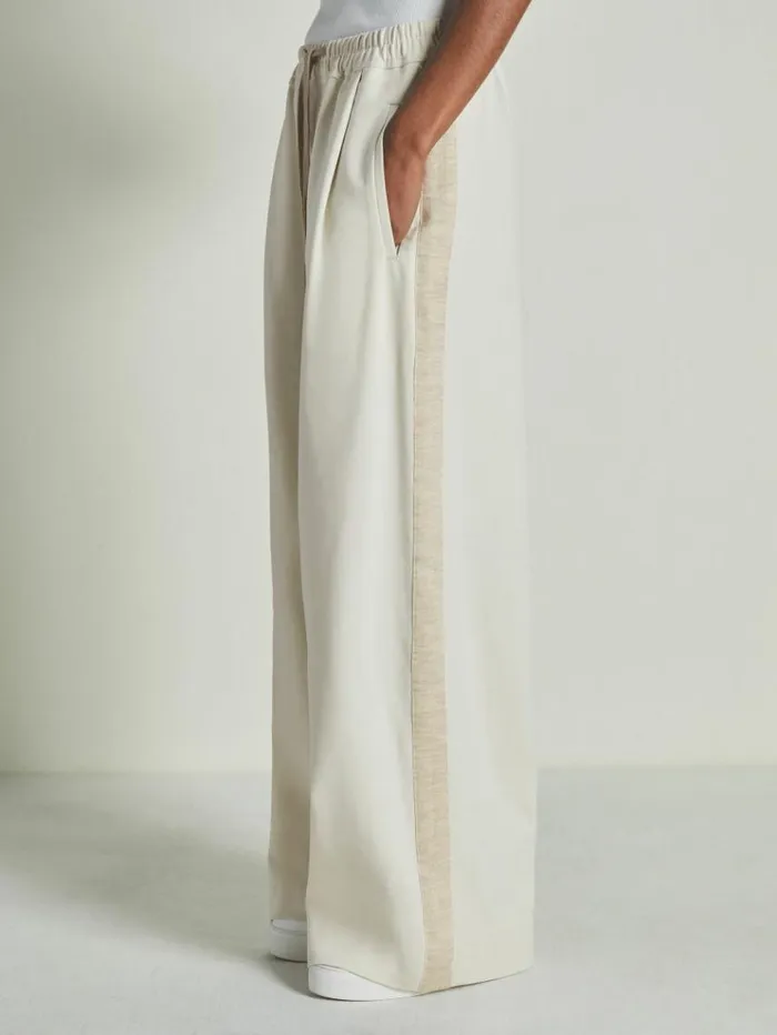 REISS Pants WomenMen Reiss Les 100 Ciels Twill Trousers With Wool Cream