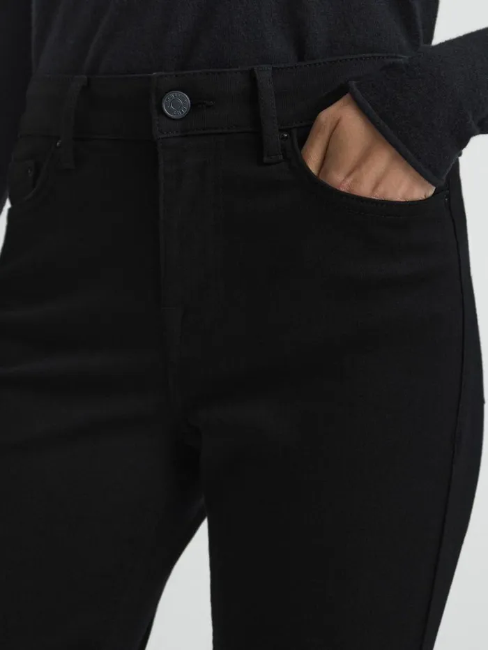 REISS Pants Women Mid Rise Skinny Jeans Black REISS Pants Women Mid Rise Skinny Jeans Black