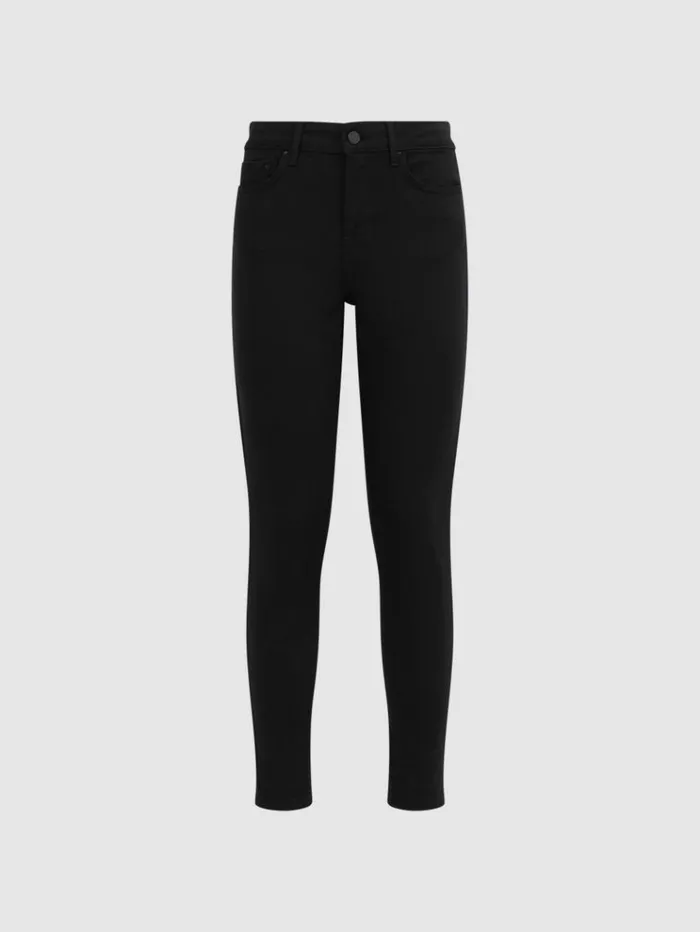 REISS Pants Women Mid Rise Skinny Jeans Black REISS Pants Women Mid Rise Skinny Jeans Black