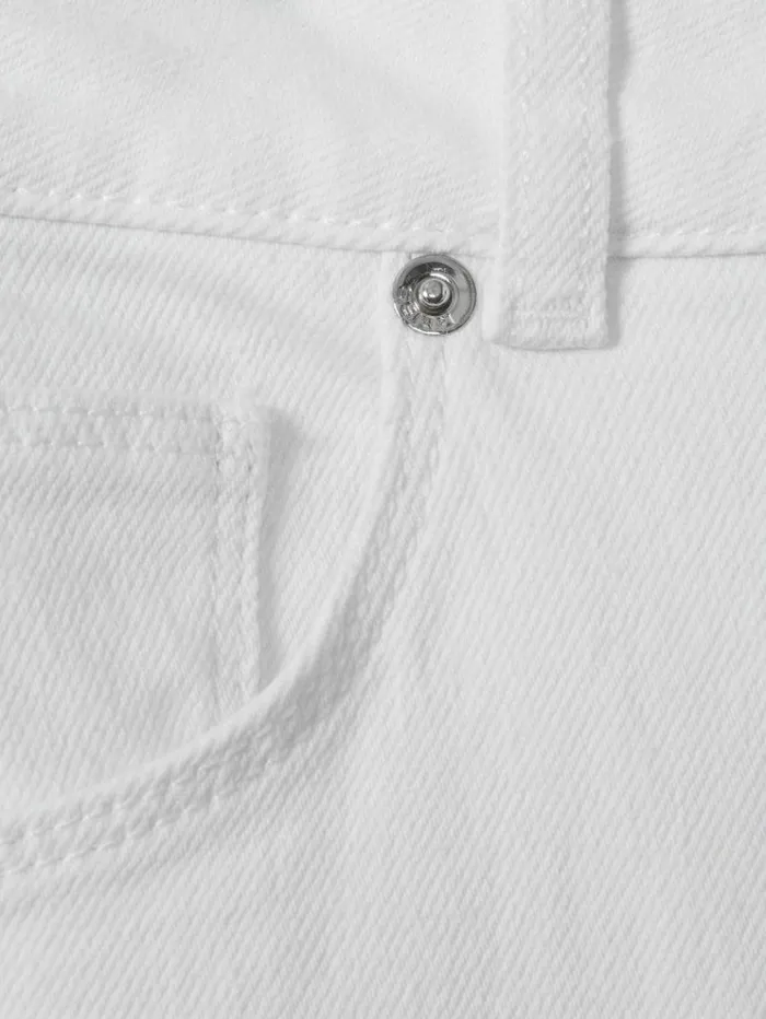 REISS Pants Women Mid Rise Straight Leg Jeans White