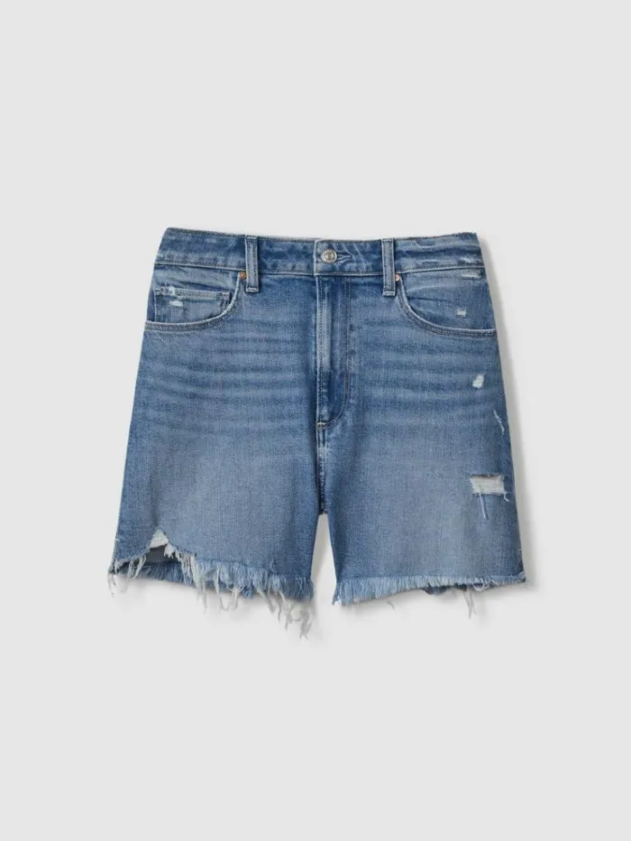 REISS Shorts Women Paige Raw Hem Denim Shorts Denim Blue
