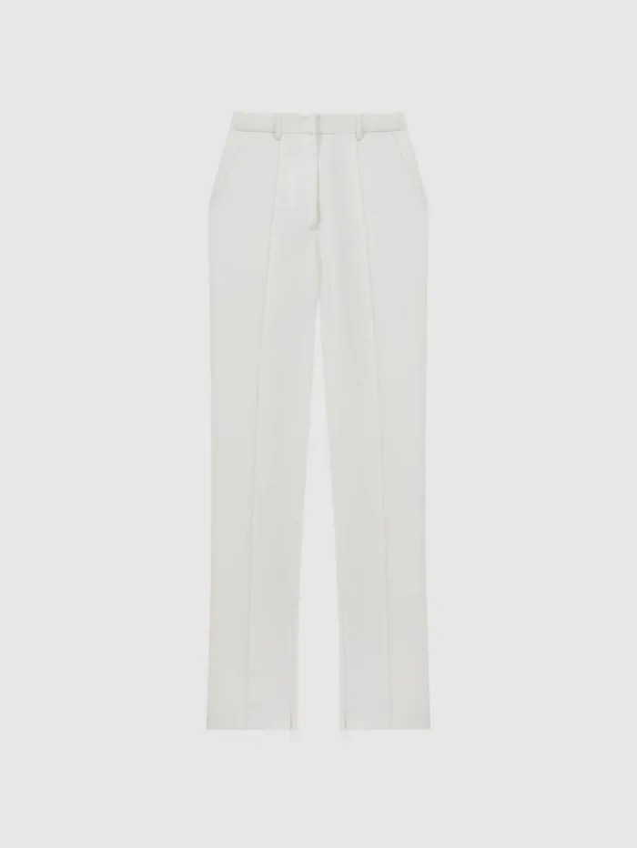REISS Suits and Tailoring Women Acler Tailored Split Hem Trousers Ivory