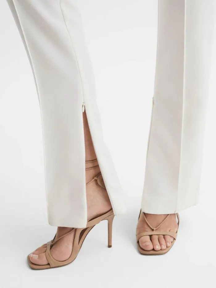 REISS Suits and Tailoring Women Acler Tailored Split Hem Trousers Ivory