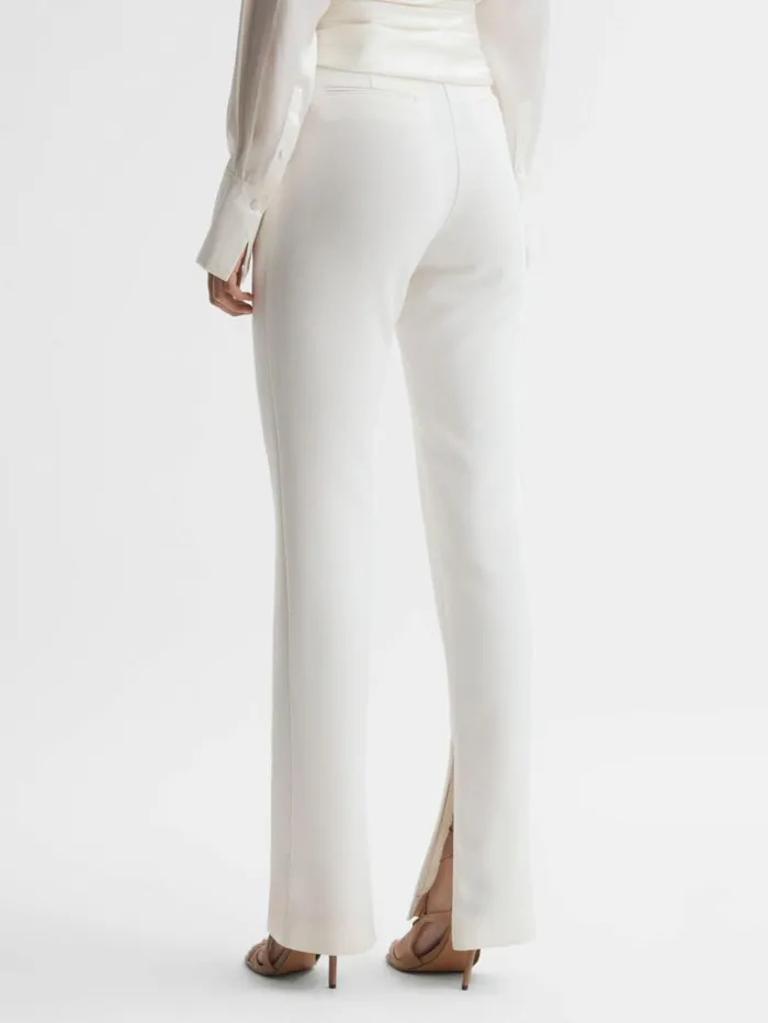 REISS Suits and Tailoring Women Acler Tailored Split Hem Trousers Ivory