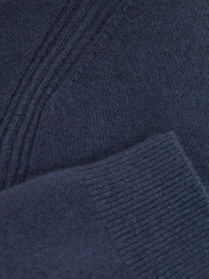 REISS Sweaters Children Wool Blend Crew Neck Jumper Dark Airforce Blue