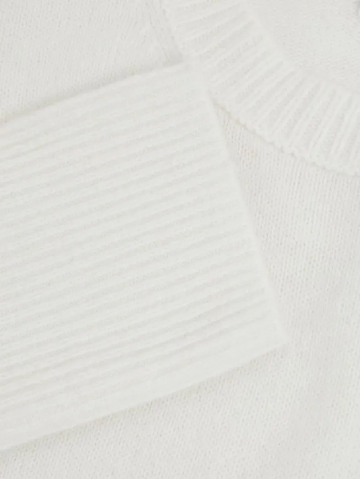 REISS Sweaters Women WoolBlend Crew Neck Jumper Cream