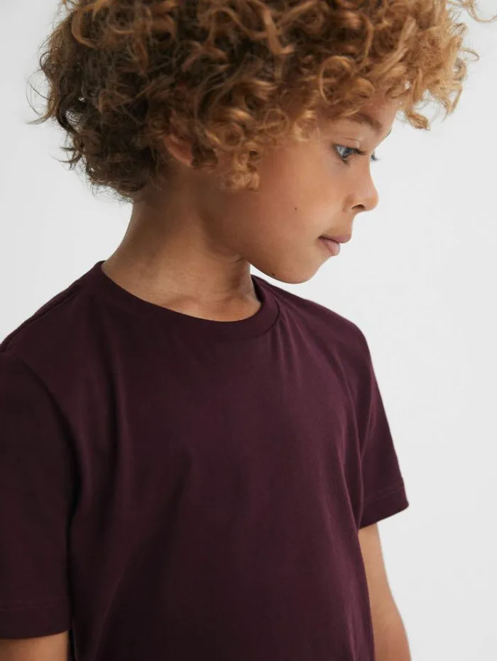 REISS TShirts Children Crew Neck Cotton TShirt Bordeaux