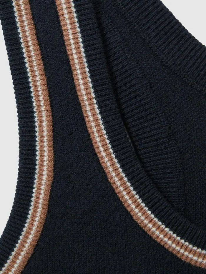 REISS Tops Women The Upside Cotton Blend Tank Top Navy