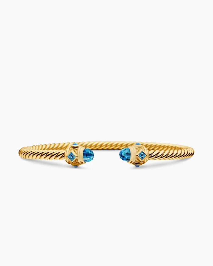 Renaissance Cablespira Bracelet In 18K Yellow Gold 35mm Women David Yurman Cuff Renaissance Cablespira Bracelet In 18K Yellow Gold 35mm Women David Yurman Cuff