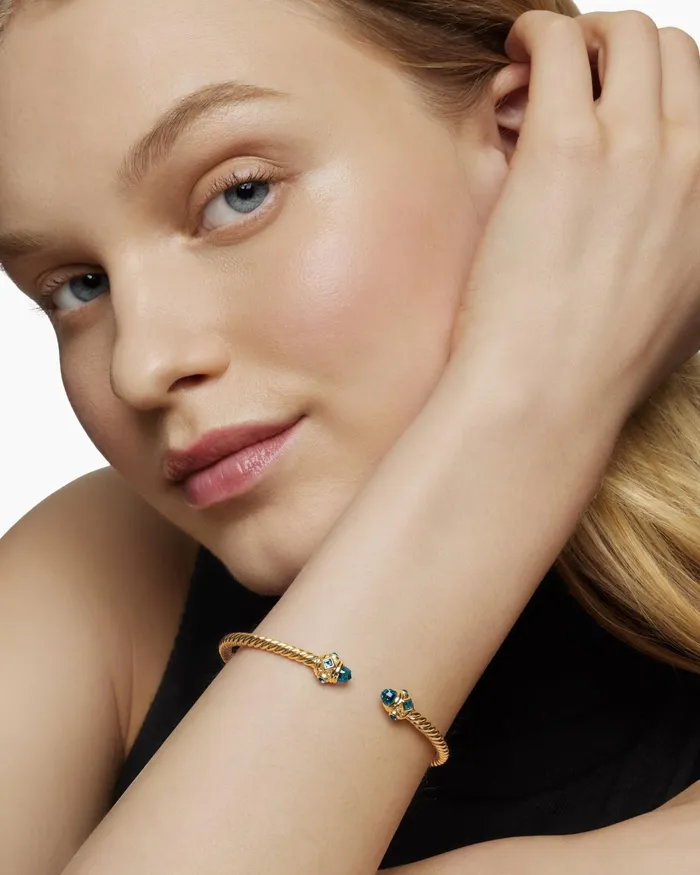 Renaissance Cablespira Bracelet In 18K Yellow Gold 35mm Women David Yurman Cuff Renaissance Cablespira Bracelet In 18K Yellow Gold 35mm Women David Yurman Cuff