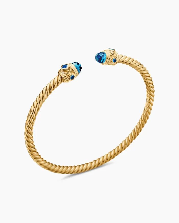 Renaissance Cablespira Bracelet In 18K Yellow Gold 35mm Women David Yurman Cuff Renaissance Cablespira Bracelet In 18K Yellow Gold 35mm Women David Yurman Cuff