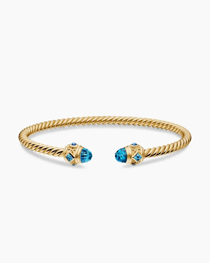 Renaissance Cablespira Bracelet In 18K Yellow Gold 35mm Women David Yurman Cuff Renaissance Cablespira Bracelet In 18K Yellow Gold 35mm Women David Yurman Cuff