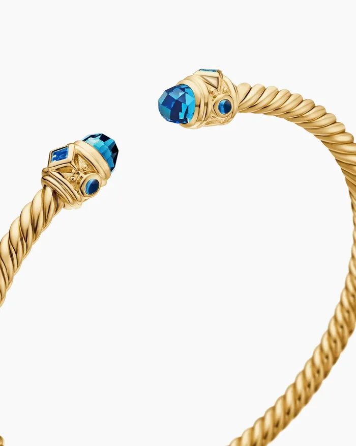 Renaissance Cablespira Bracelet In 18K Yellow Gold 35mm Women David Yurman Cuff Renaissance Cablespira Bracelet In 18K Yellow Gold 35mm Women David Yurman Cuff