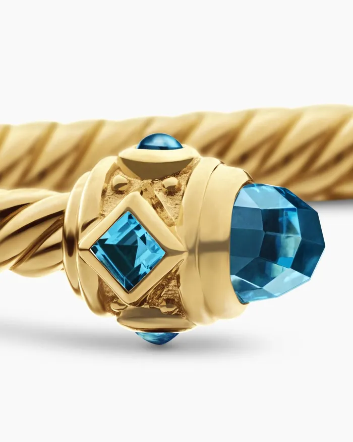 Renaissance Cablespira Bracelet In 18K Yellow Gold 35mm Women David Yurman Cuff Renaissance Cablespira Bracelet In 18K Yellow Gold 35mm Women David Yurman Cuff