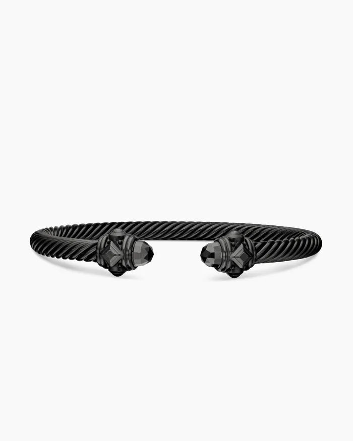 Renaissance Classic Cable Bracelet In Black Aluminum 5mm Women David Yurman Cuff Renaissance Classic Cable Bracelet In Black Aluminum 5mm Women David Yurman Cuff