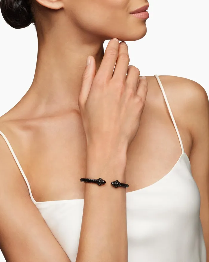 Renaissance Classic Cable Bracelet In Black Aluminum 5mm Women David Yurman Cuff Renaissance Classic Cable Bracelet In Black Aluminum 5mm Women David Yurman Cuff