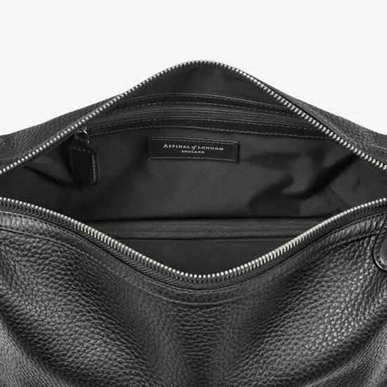 Reporter Wash Bag Black Pebble Men Aspinal Of London Wash Bags