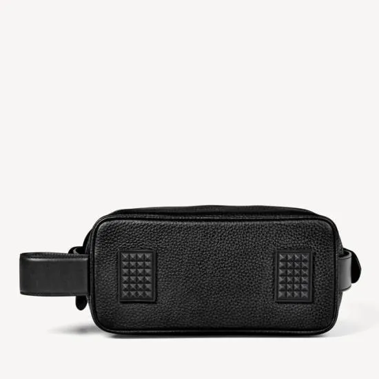 Reporter Wash Bag Black Pebble Men Aspinal Of London Wash Bags