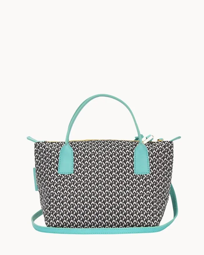Roberta Pieri Tatami Fun Mini Robertina Tote Aqua Women Dooney and Bourke Totes Roberta Pieri Tatami Fun Mini Robertina Tote Aqua Women Dooney and Bourke Totes