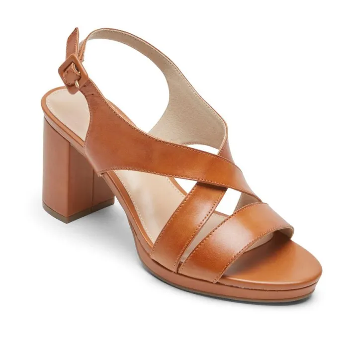 Rockport Heels Women Tabitha Slingback Heel Tan