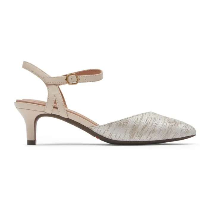 Rockport Heels Women Total Motion Kalila Ankle Strap Heel Vanilla