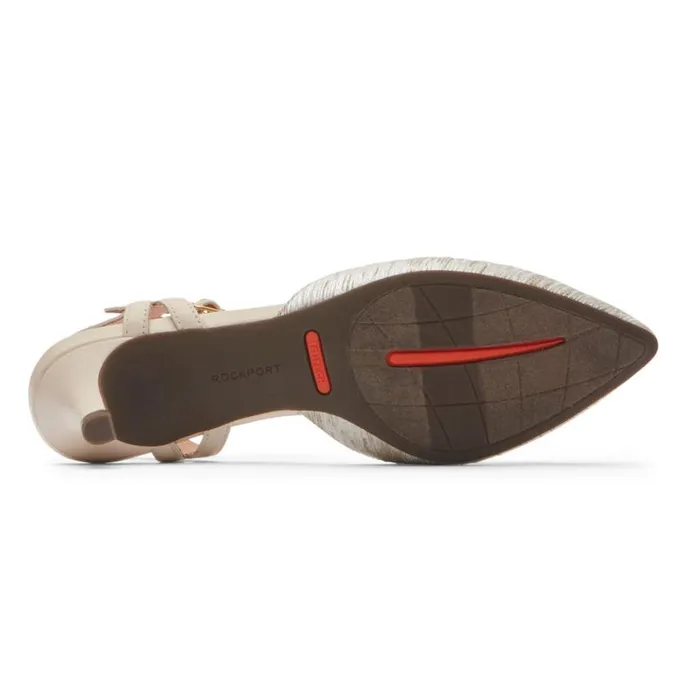 Rockport Heels Women Total Motion Kalila Ankle Strap Heel Vanilla