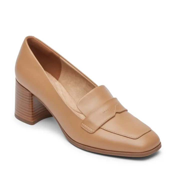 Rockport Loafers Women Violetta Loafer Mocha Latte Leather