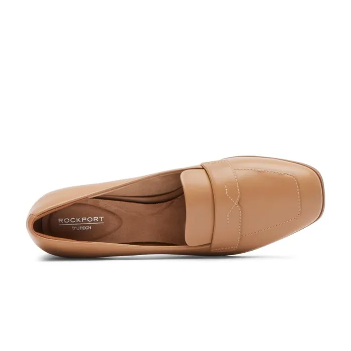Rockport Loafers Women Violetta Loafer Mocha Latte Leather Rockport Loafers Women Violetta Loafer Mocha Latte Leather