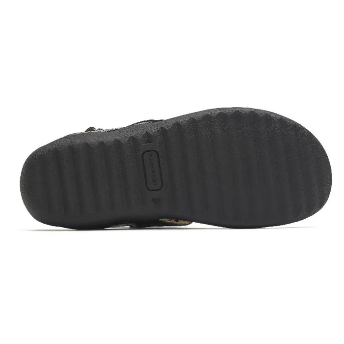 Rockport Sandals and Wedges Women Ridge Circle Cutout Thong Black
