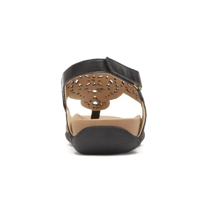 Rockport Sandals and Wedges Women Ridge Circle Cutout Thong Black