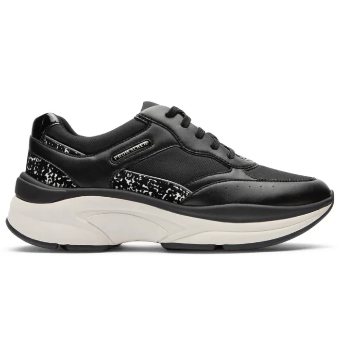 Rockport Sneakers Women Prowalker Eco Sneaker Black Leather Eco Rockport Sneakers Women Prowalker Eco Sneaker Black Leather Eco