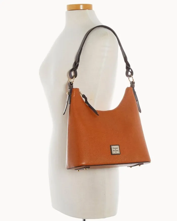 Saffiano Bryce Hobo Natural Women Dooney and Bourke Shoulder Bags